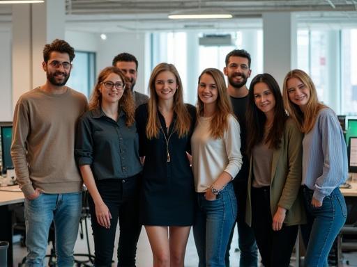 Pixel Play Portugal team photo in their modern office