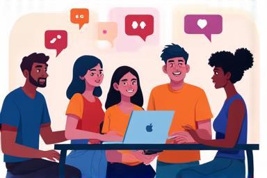 Illustration of diverse group of gamers communicating